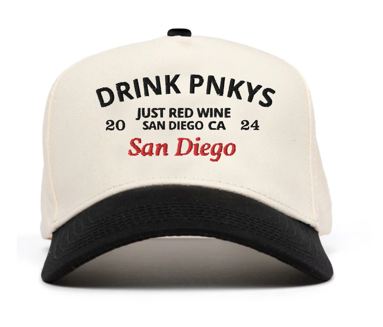DRINK PNKYS HAT - Cream/Black