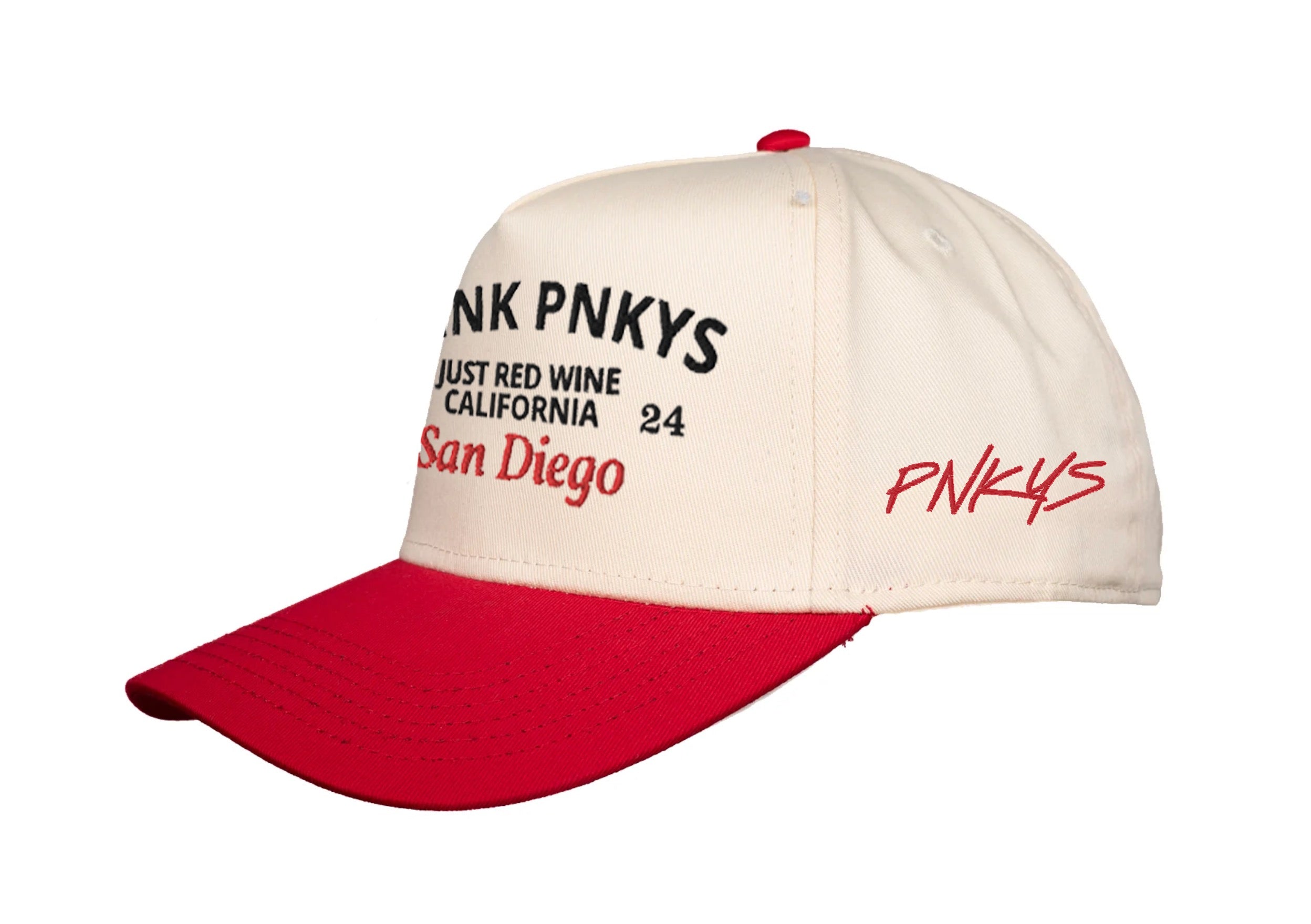 DRINK PNKYS HAT - Cream/Red