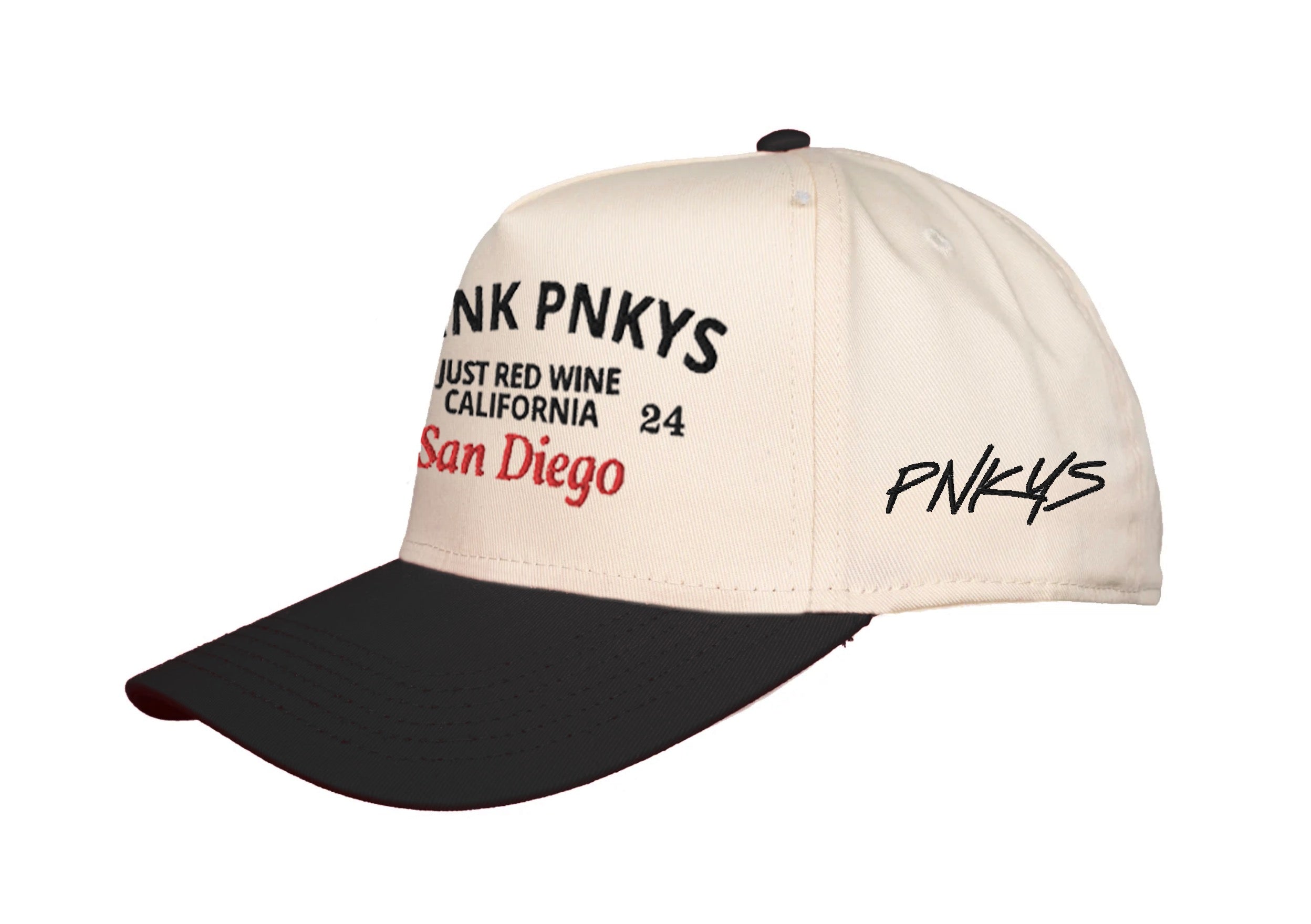 DRINK PNKYS HAT - Cream/Black